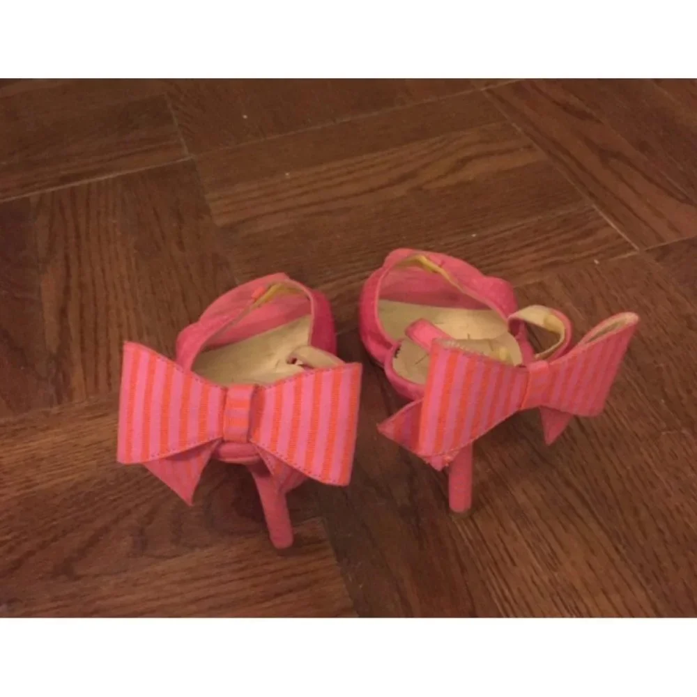 Kate Spade Pink Bow Heeled Sandals
